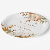 Assiettes En Carton Automne Russe moderne Mariage en terre cuite (Angle)