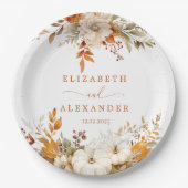 Assiettes En Carton Automne Russe moderne Mariage en terre cuite (Devant)