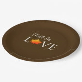 Assiettes En Carton Automne Rustique Automne Mariage Orange Leaf (Angle)