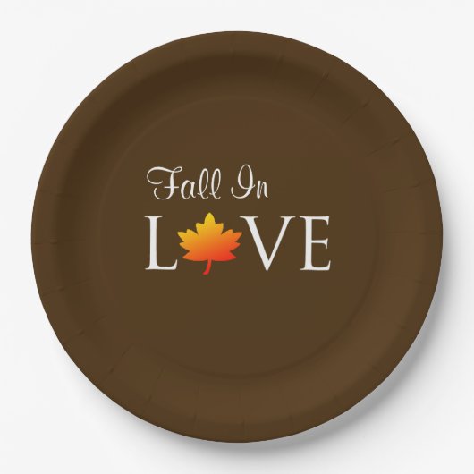 Assiettes En Carton Automne Rustique Automne Mariage Orange Leaf (Devant)