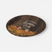 Assiettes En Carton Automne Rustique |Citrouille d'automne |Fête d'ann (Angle)