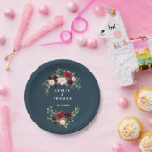 Assiettes En Carton Automne Rustique Éblouissant Mariage Bourgogne (Fête)