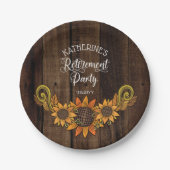 Assiettes En Carton Automne Rustique | Tournesol d'automne Parti de re (Devant)