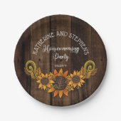 Assiettes En Carton Automne Rustique | Tournesols d'automne Fête du ré (Devant)