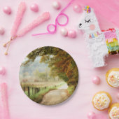 Assiettes En Carton Automne sur une route de campagne (Fête)