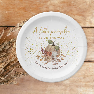 Assiettes En Carton Automne Sweet Petit Baby shower Citrouille