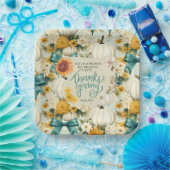 Assiettes En Carton automne Thanksgiving Country Style Papier (Fête)