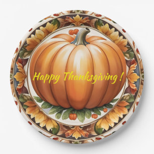 Assiettes En Carton Automne Thanksgiving Populaire Collection de citro