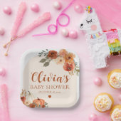 Assiettes En Carton Automne Un Peu Citrouille Automne Baby shower Flor (Fête)