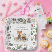 Assiettes En Carton Automne Woodland | Baby shower Animaux forestiers (Fête)