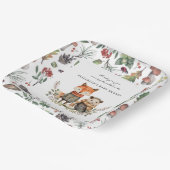 Assiettes En Carton Automne Woodland | Baby shower Animaux forestiers (Angulaire)