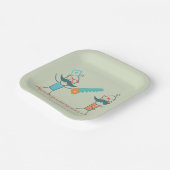 Assiettes En Carton Autopsist Médicale Humour with Mustache Characters (Angulaire)