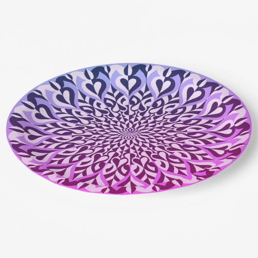 Assiettes En Carton Autre couleur symétrique motif (Angle)