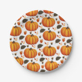 Assiettes En Carton Autumn Pumpkins (Devant)