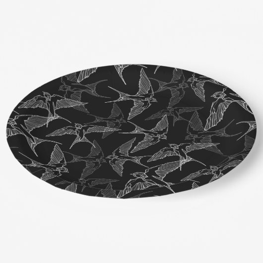 Assiettes En Carton Avales en vol.  (Angle)