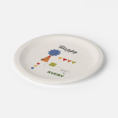 Assiettes En Carton Avant Garde Neutre Premier Anniversaire (Angle)