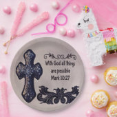 Assiettes En Carton Avec Dieu toutes les choses sont possibles (Fête)