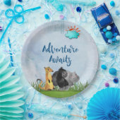 Assiettes En Carton Aventure Await - Gorilla Hippo et Meerkat (Fête)