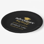 Assiettes En Carton Aventure Await - Nom Casquette Black Gold Graduati (Angle)