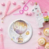 Assiettes En Carton Aventure céleste : Baby shower à ballon à air chau (Fête)