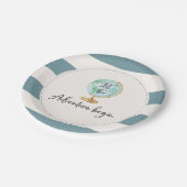 Assiettes En Carton Aventure commence le Baby shower de papier plaque  (Angle)