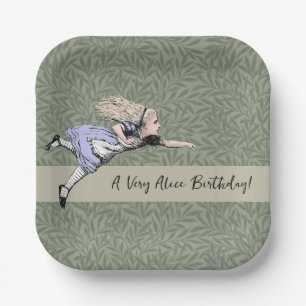 Assiettes En Carton Aventure de Alice au pays des merveilles volante T