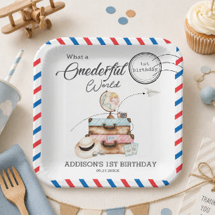 Assiettes En Carton Aventure Merveilleux Voyage Postal Courrier