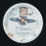 Assiettes En Carton Aventure mignonne Ours bleu Avion Oh Baby shower g<br><div class="desc">Personnalisez ces plaques de papier baby shower fantaisie facilement et rapidement. Cliquez simplement sur le bouton Modifier à l'aide des outils de conception pour modifier le texte, modifier les styles de police et les couleurs de police. Doté d'un joli bébé ours à bord d'un plan bleu. tout le texte est...</div>