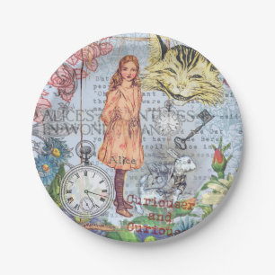 Assiettes En Carton Aventures d'Alice au pays des merveilles Classic R