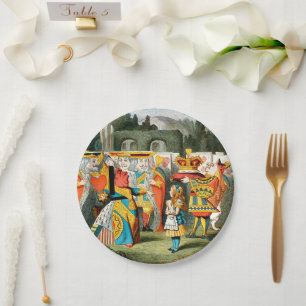 Assiettes En Carton Aventures d'Alice au Pays des Merveilles Reine de