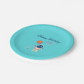 Assiettes En Carton Aventures de dessins animés Spaceman. (Angle)