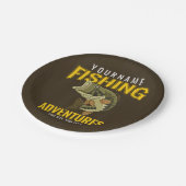 Assiettes En Carton Aventures de pêche personnalisées Basse Pêcheur (Angle)