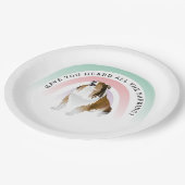 Assiettes En Carton Avez-vous entendu, arc-en-ciel et Sheltie Dog (Angle)