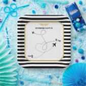 Assiettes En Carton Aviation de destination pilote (Fête)