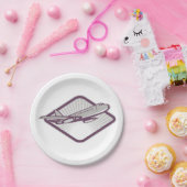 Assiettes En Carton Avion à réaction (Fête)
