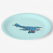 Assiettes En Carton Avion : Biplan (Angle)