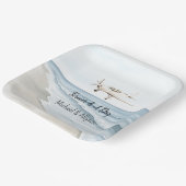 Assiettes En Carton Avion bleu blanc (Angulaire)