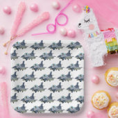 Assiettes En Carton Avion de combat Avion militaire Plaque de papier d (Fête)