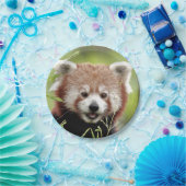 Assiettes En Carton Avion en papier Photo panda rouge 0472. (Fête)