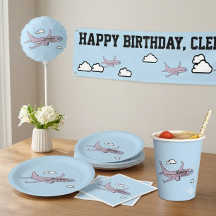 Assiettes En Carton Avion personnalisable