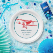 Assiettes En Carton Avion personnalisé (Fête)