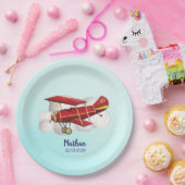 Assiettes En Carton Avion Plaque papier d'anniversaire, volez au-dessu (Fête)
