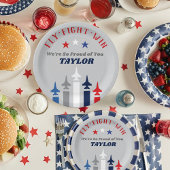 Assiettes En Carton Avions à réaction de la Force aérienne militaire