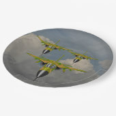 ASSIETTES EN CARTON AVIONS DE CHASSE (Angle)