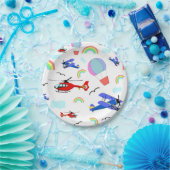 Assiettes En Carton Avions, hélicoptères et ballons (Fête)