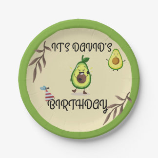 Assiettes En Carton "Avo-Celebrate ! Anniversaire" Plaque