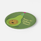 Assiettes En Carton Avocado Cute 1er Plaques d'anniversaire (Angle)