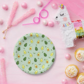 Assiettes En Carton Avocado Saint-Guacamole Baby shower vert Anniversa (Fête)