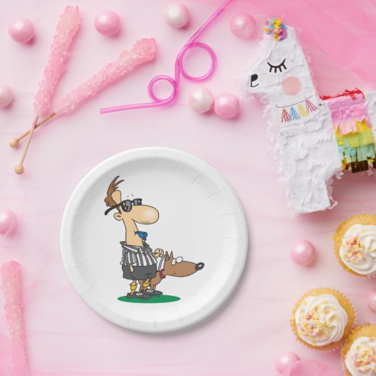 Assiettes En Carton Avocat Aveugle Frottant Une Plaque De Papier À Sif (Fête)