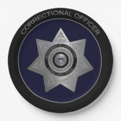 Assiettes En Carton Avocat correctionnel Badge Silver 02-PAPIER PLATES (Devant)